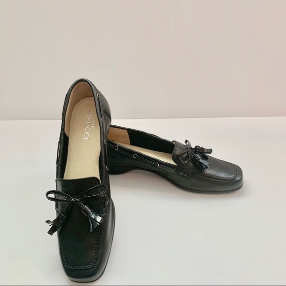 Sesto Meucci Shoes - Sesto Meucci Black Leather Tassel Slip On Loafers